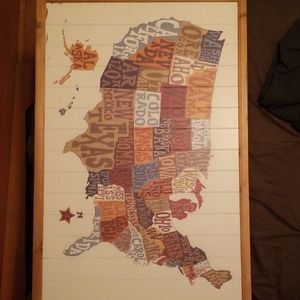 Vintage Hand painted map